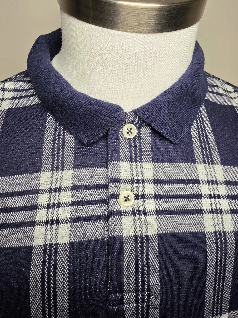 Polo by Ralph Lauren Navy & White Plaid Short-Sleeve Polo